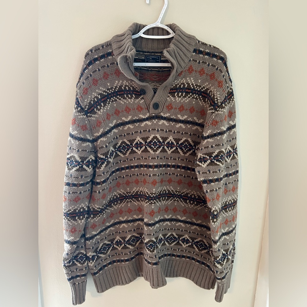 G.H. Bass & Co. Men's Turtleneck Sweater - Brown and Tan